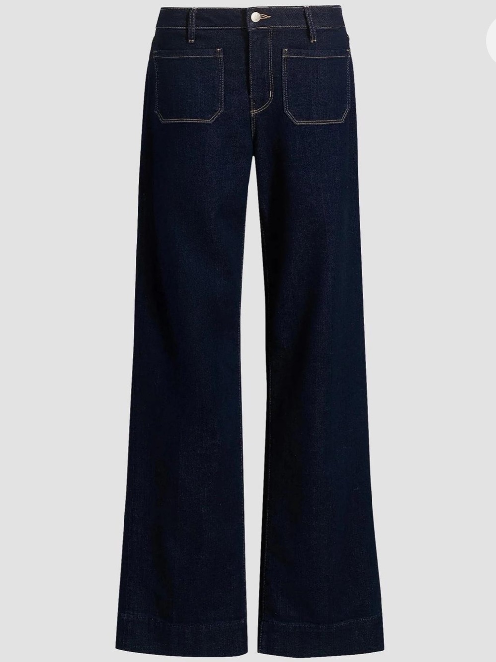 L'AGENCE Navy Wide-Leg Flare Jeans
